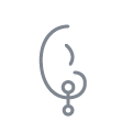 Icono perforación lóbulo y pendientes